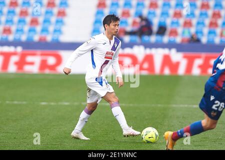 Takashi Inui d'Eibar pendant le championnat d'Espagne la Ligue de football mach entre Levante et Eibar le 10 janvier 2021 à l'Estadio Ciutat de Valencia à Valence, Espagne - photo Maria Jose Segovia / Espagne DPPI / DPPI / LM Banque D'Images