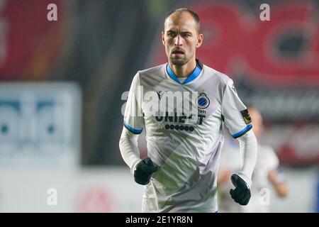 SINT TRUIDEN, BELGIQUE - JANVIER 10 : Bas Dost du Club Brugge lors du match Pro League entre STVV et Club Brugge à Stayen le 10 janvier 2021 à Sint Truiden, Belgique (photo de Jeroen Meuwsen/BSR AgencyOrange PicturesAlamy Live News) Banque D'Images