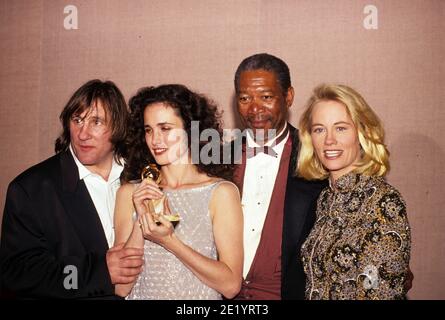 L1007 GERARD DEPARDIEU, ANDIE MACDOWELL, MORGAN FREEMAN, CYBILL SHEPHERD crédit: Ralph Dominguez/MediaPunch 01/21/1991 Banque D'Images