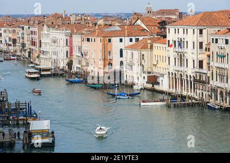 Vue panoramique sur le Grand Canal à Venise, Italie, Banque D'Images