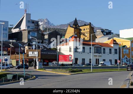 Front de mer, avenue Maipu, Ushuaia, Tierra del Fuego, sud de l'Argentine 29 novembre 2015 Banque D'Images