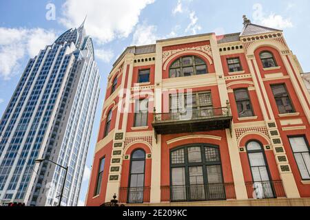 Alabama Mobile Lower Dauphin Street Historic District, Royal Street RSA Battle House Tower gratte-ciel, Banque D'Images