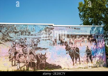 Alabama Dothan St. Andrews Street Wiregrass région peintures murales histoire locale, Banque D'Images