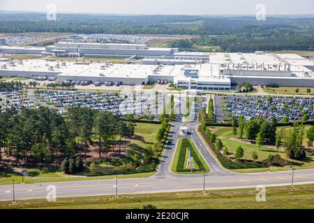 Alabama Vance Mercedes Benz usine de fabrication allemande de SUV, vue aérienne, Banque D'Images