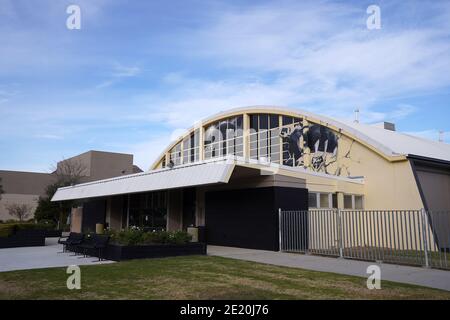 Vue générale du gymnase de l'école secondaire de Newbury Park, le mercredi 6 janvier 2020, à Newbury Park, en Californie. Banque D'Images