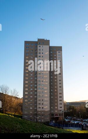 Appartements de haute élévation à Shawlands, Glasgow Banque D'Images