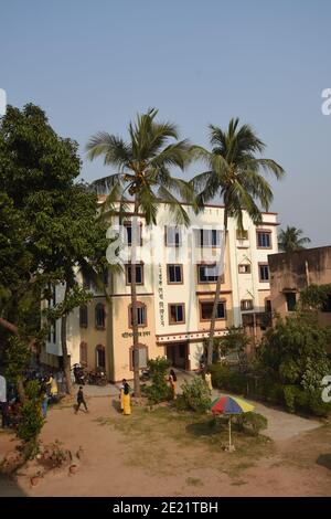 Motilal Roy Bhavan de Prabartak Seva Niketan. Chandannagar, Hooghly, Bengale occidental. Inde. Banque D'Images