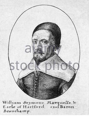 William Seymour Portrait, 2e duc de Somerset, 1588 – 1660, était un noble anglais et commandant Royaliste dans la Guerre civile anglaise, gravé par le gramotteur tchèque Venceslaus Holar à partir de 1600s Banque D'Images