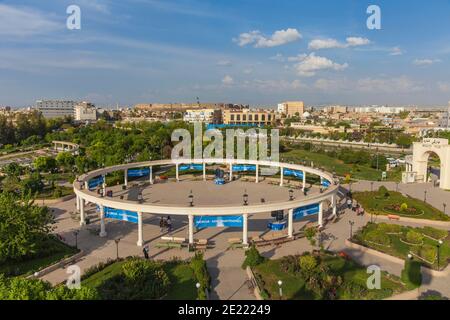 Irak, Kurdistan, Erbil, Ariel vue du parc Minare Banque D'Images