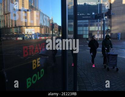 Belfast Streets calme pendant la dernière série de mesures de verrouillage Pour contenir le coronavirus Picture Mal McCann Banque D'Images