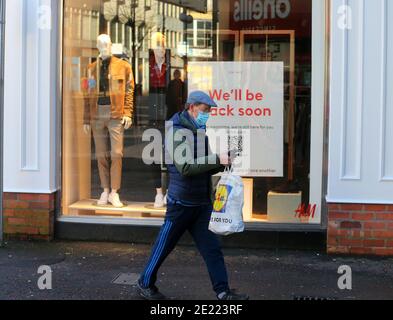 Belfast Streets calme pendant la dernière série de mesures de verrouillage Pour contenir le coronavirus Picture Mal McCann Banque D'Images