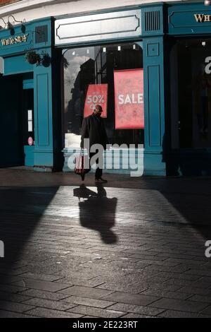 Belfast Streets calme pendant la dernière série de mesures de verrouillage Pour contenir le coronavirus Picture Mal McCann Banque D'Images