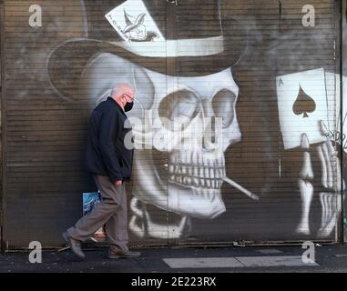 Belfast Streets calme pendant la dernière série de mesures de verrouillage Pour contenir le coronavirus Picture Mal McCann Banque D'Images