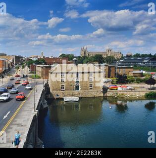 La ville de Peterborough, Cambridgeshire, Angleterre, Royaume-Uni. Vers les années 1990 Banque D'Images