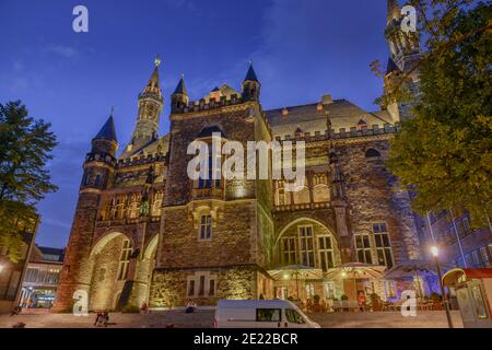 Katschhof, Rathaus, Aix-la-Chapelle, Nordrhein-Westfalen, Deutschland Banque D'Images