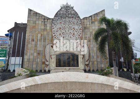 Mémorial des bombardements de Bali. Il a été consacré le 12 octobre 2004, deuxième anniversaire de l'attentat terroriste, où 202 personnes ont été tuées. Walkin de la région Banque D'Images