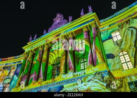 Festival des lumières, Alte Bibliothek - Juristische Fakultaet, Bebelplatz, Mitte, Berlin, Allemagne Banque D'Images