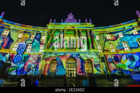 Festival des lumières, Alte Bibliothek - Juristische Fakultaet, Bebelplatz, Mitte, Berlin, Allemagne Banque D'Images