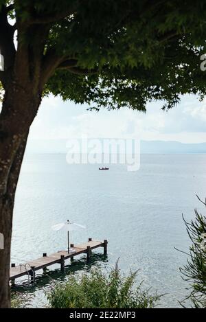 Lac Léman, Évian-les-bains, haute-Savoie, France Banque D'Images