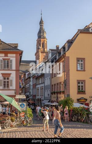 Heidelberg, Allemagne - 1 août 2020 : Tourisme Prenez des photos en plein soleil l'après-midi Banque D'Images