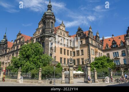 Residenzschloss, Grünes Gewölbe, Kupferstichkabinet, Taschenberg, Sophienstraße, Dresde, Sachsen, Allemagne Banque D'Images