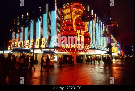 Binion's Horseshoe Casino sur Fremont Street dans le centre-ville de Las Vegas, Nevada vers les années 1970. Banque D'Images