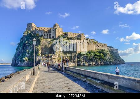 Aragonerburg Castello Aragonese, Insel Ischia, Italien Banque D'Images