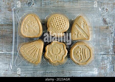 M&S assortiment de biscuits écossais à petits pains tous beurre Banque D'Images