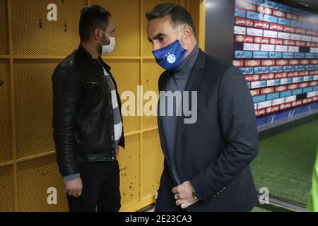 Téhéran, Iran. 11 janvier 2021. Mahmood Fekri lors de la Ligue Pro du Golfe persique 2020/21 entre Estebhlal et Perspolis au stade Azadi à Téhéran, en Iran. Alireza Zeinali/SPP crédit: SPP Sport presse photo. /Alamy Live News Banque D'Images
