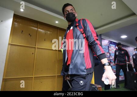 Téhéran, Iran. 11 janvier 2021. Hamed Lak lors de la Ligue Pro du Golfe persique 2020/21 entre Estebhlal et Perspolis au stade Azadi à Téhéran, en Iran. Alireza Zeinali/SPP crédit: SPP Sport presse photo. /Alamy Live News Banque D'Images