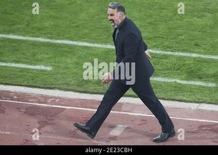 Téhéran, Iran. 11 janvier 2021. Mahmood Fekri lors de la Ligue Pro du Golfe persique 2020/21 entre Estebhlal et Perspolis au stade Azadi à Téhéran, en Iran. Alireza Zeinali/SPP crédit: SPP Sport presse photo. /Alamy Live News Banque D'Images