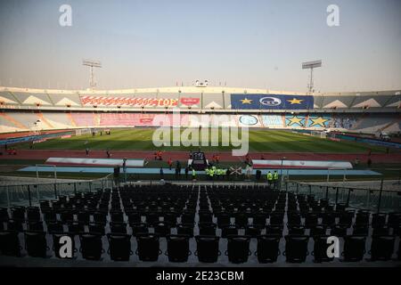 Téhéran, Iran. 11 janvier 2021. Vue générale lors de la Ligue Pro du Golfe persique 2020/21 entre Estefhlal et Perspalis au stade Azadi à Téhéran, en Iran. Alireza Zeinali/SPP crédit: SPP Sport presse photo. /Alamy Live News Banque D'Images