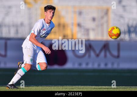 Novara, Italie. 10 janvier 2021. Valerio Secci (# Olbia) lors du match de la série italienne C entre Novara Calcio 1908 et Olbia Calcio 1905 Cristiano Mazzi/SPP crédit: SPP Sport Press photo. /Alamy Live News Banque D'Images