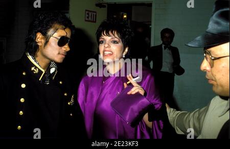 Michael Jackson et Liza Minnelli 1984. Crédit: Ralph Dominguez/MediaPunch Banque D'Images