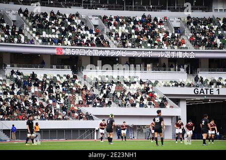 Tokyo, Japon. Crédit: MATSUO. 11 janvier 2021. Vue générale Rugby : le 57e championnat de rugby de l'université du Japon finale entre l'université de Tenri 55-28 Université de Waseda au stade national de Tokyo, Japon. Credit: MATSUO .K/AFLO SPORT/Alay Live News Banque D'Images