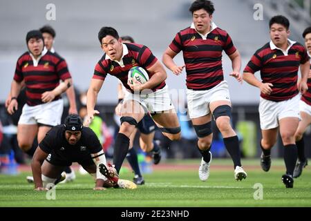 Tokyo, Japon. Crédit: MATSUO. 11 janvier 2021. Takamasa Maruo () Rugby : le 57e championnat de rugby de l'université du Japon finale entre l'université de Tenri 55-28 Université de Waseda au stade national de Tokyo, Japon. Credit: MATSUO .K/AFLO SPORT/Alay Live News Banque D'Images