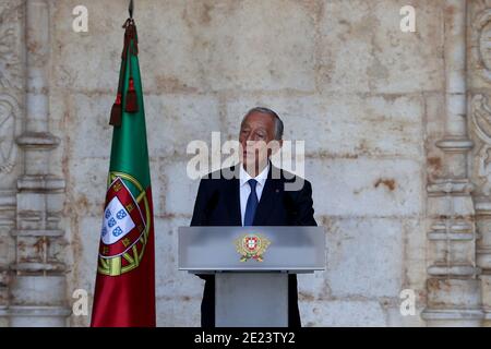 Lisbonne, Portugal. 10 juin 2020. Le président portugais Marcelo Rebelo de Sousa, qui cherche à obtenir un second mandat lors d'une élection le 24 janvier, a été positif pour le coronavirus COVID-19 mais n'a jusqu'à présent montré aucun symptôme, a déclaré son bureau le lundi 11 janvier 2021, à Lisbonne, au Portugal. Crédit : Pedro Fiuza/ZUMA Wire/Alay Live News Banque D'Images