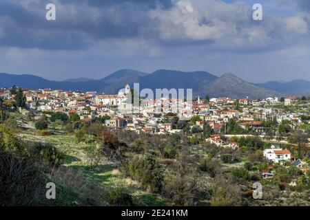 Bergdorf Pano Lefkara, Republik Zypern Banque D'Images