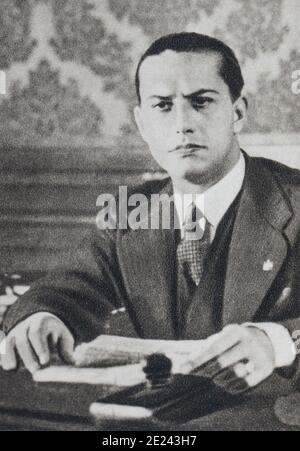 Count Galeazzo Ciano (1903 - 1944) était un homme politique italien qui a servi comme Ministre des affaires étrangères dans le gouvernement de son beau-père, Benito Mussolini, Banque D'Images