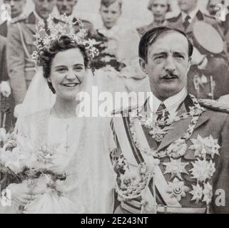 Zog I, Roi des Albanais (1895 - 1961), née Ahmet Muhtar Zogolli, était le chef de l'Albanie de 1922 à 1939. Il a servi comme Premier Ministre de l'Alb Banque D'Images