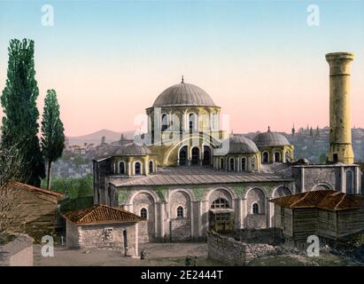 Mosquée Kariye, Constantinople, la Turquie (Empire Ottoman). 19e siècle. Banque D'Images