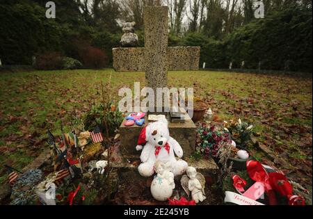 Le cimetière des nourrissons à l'abbaye de Sean Ross à Roscrea, Tipperary, qui était mère et maison de bébé exploitée par les Sœurs des coeurs sacrés de Jésus et de Marie de 1930 à 1970. Banque D'Images