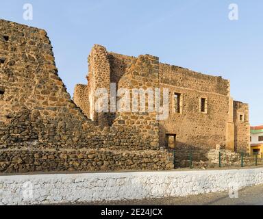 Ruine de la cathédrale se. Cidade Velha, centre historique de Ribeira Grande, classé au patrimoine mondial de l'UNESCO. Île de Santiago (Ilha de Santiag Banque D'Images