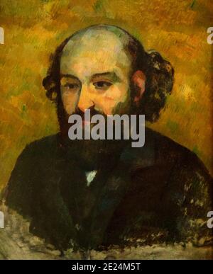 Autoportrait, Paul Cezanne, vers 1880-1881, Musée de l'Ermitage, Saint-Pétersbourg, Russie Banque D'Images