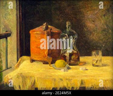 A la fenêtre, Paul Gauguin, 1882 ans, Musée de l'Ermitage, Saint-Pétersbourg, Russie Banque D'Images