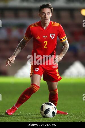 Cameron Coxe, pays de Galles, lors du match du groupe de qualification 9 des moins de 21 ans de l'UEFA Euro 2021 au champ de courses de Wrexham. Banque D'Images