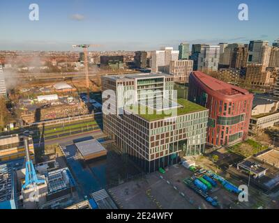 Zone sud d'Amsterdam près de Amstelpark, comme vue d'en haut Banque D'Images