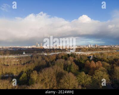 Amstelpark à Amsterdam comme vue d'en haut, pays-Bas Banque D'Images