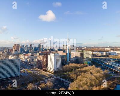 Zone sud d'Amsterdam près de Amstelpark, comme vue d'en haut Banque D'Images
