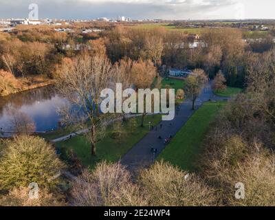 Amstelpark à Amsterdam comme vue d'en haut, pays-Bas Banque D'Images